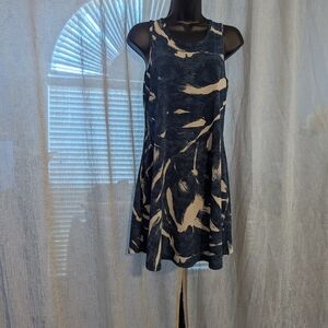 Chic Blue and White Mini Dress